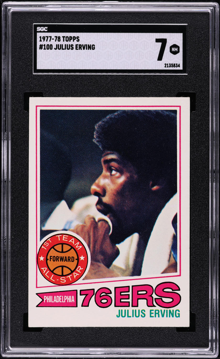 1977 Topps Basketball Julius Erving ALL-STAR #100 SGC 7 NRMT