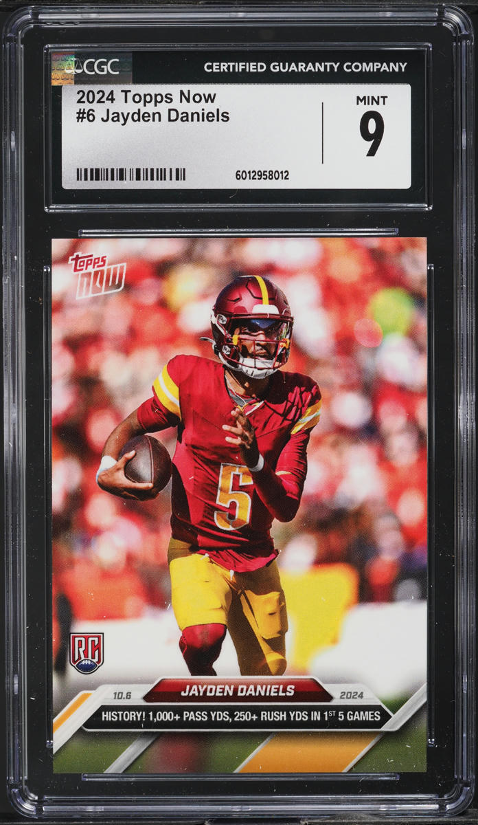 2024 Topps Now Jayden Daniels ROOKIE #6 CGC 9 MINT