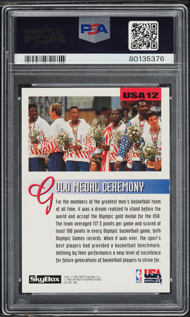 1992 Skybox Olympic Team Magic Johnson #USA12 PSA 6 EXMT