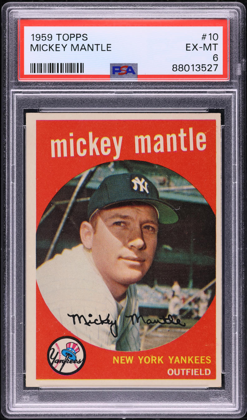 1959 Topps Mickey Mantle #10 PSA 6 EXMT