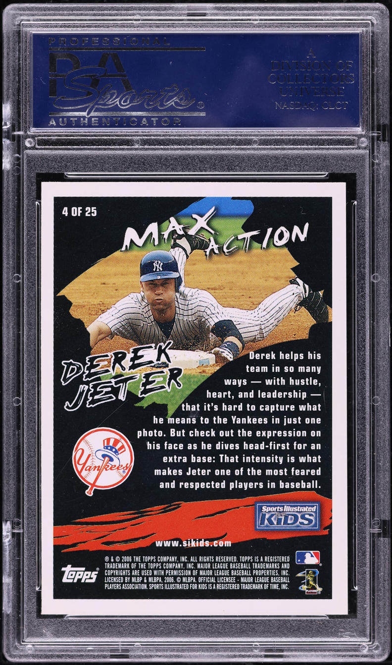 2006 Topps Opening Day Sports Illustrated For Kids Derek Jeter #4 PSA 10 GEM