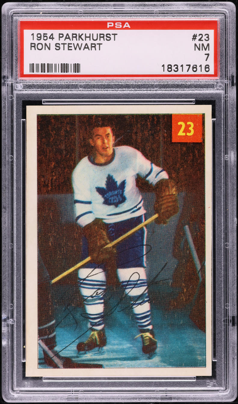 1954 Parkhurst Ron Stewart #23 PSA 7 NRMT