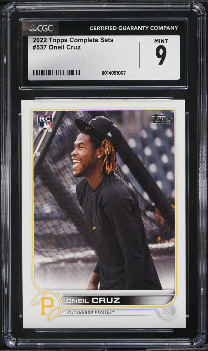 2022 Topps Complete Sets Oneil Cruz ROOKIE #537 CGC 9 MINT