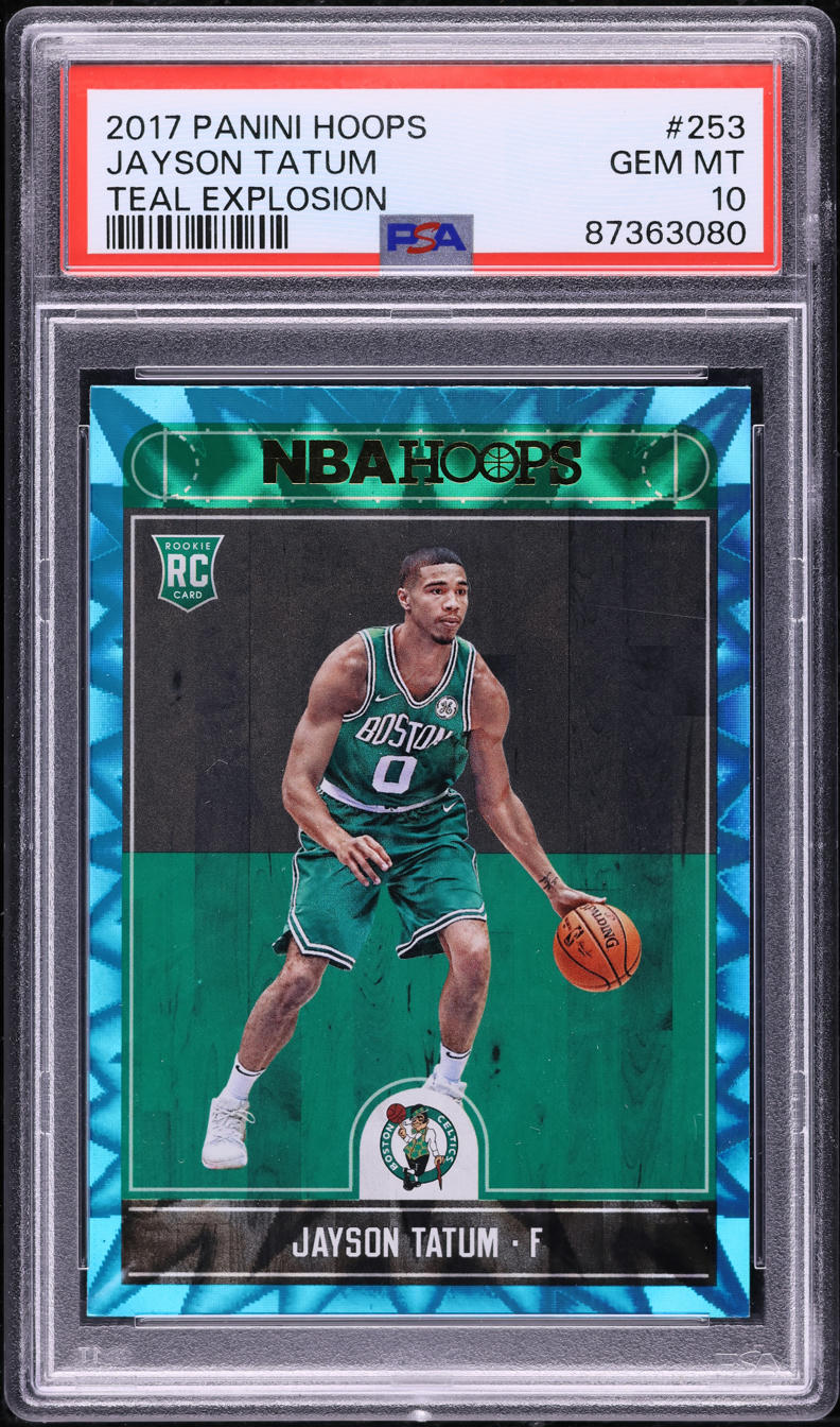 2017 Hoops Teal Explosion Jayson Tatum ROOKIE #253 PSA 10 GEM MINT