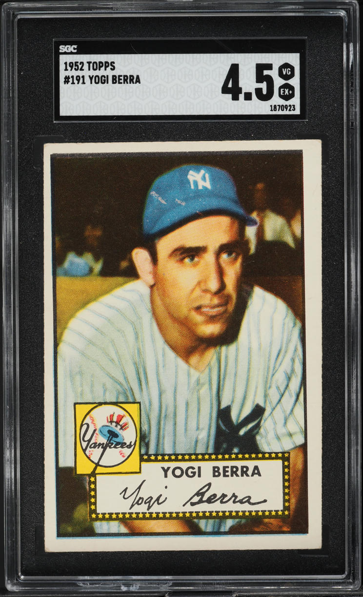 1952 Topps Yogi Berra #191 SGC 4.5 VGEX+