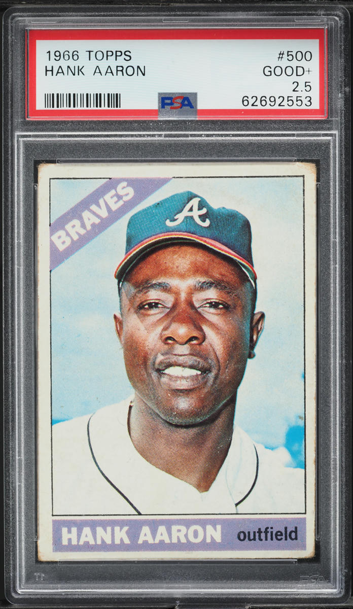 1966 Topps Hank Aaron #500 PSA 2.5 GD+