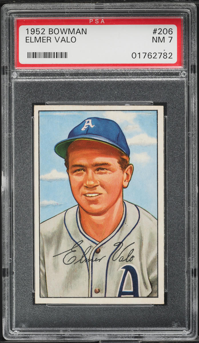 1952 Bowman Elmer Valo #206 PSA 7 NRMT