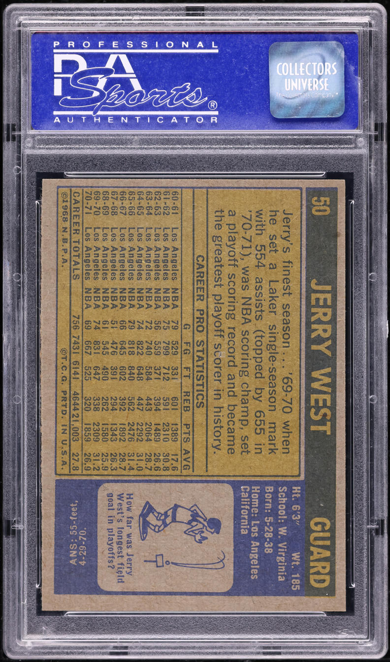1971 Topps Basketball Jerry West #50 PSA 9 MINT