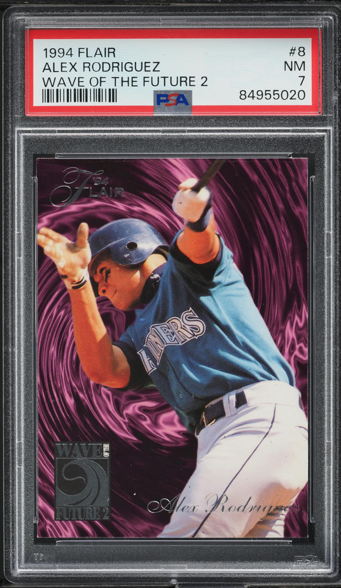 1994 Flair Wave Of The Future 2 Alex Rodriguez ROOKIE #8 PSA 7 NRMT