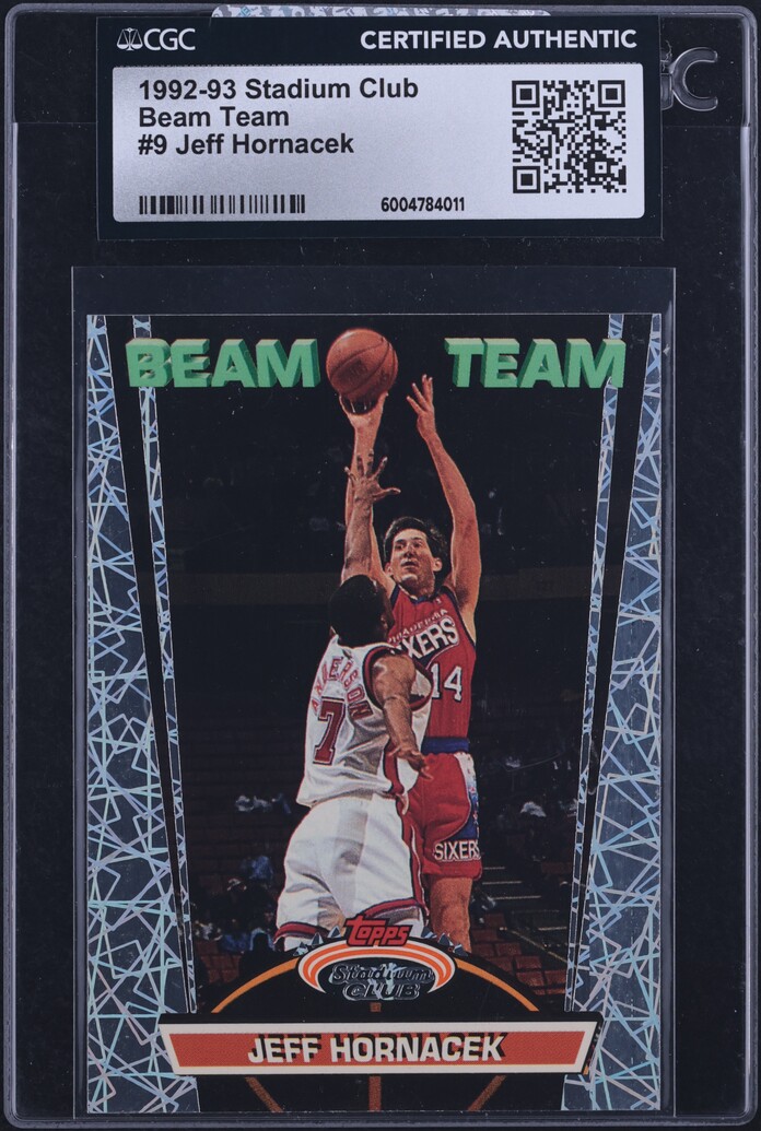 1992 Stadium Club Beam Team Jeff Hornacek #9 CGC AUTH