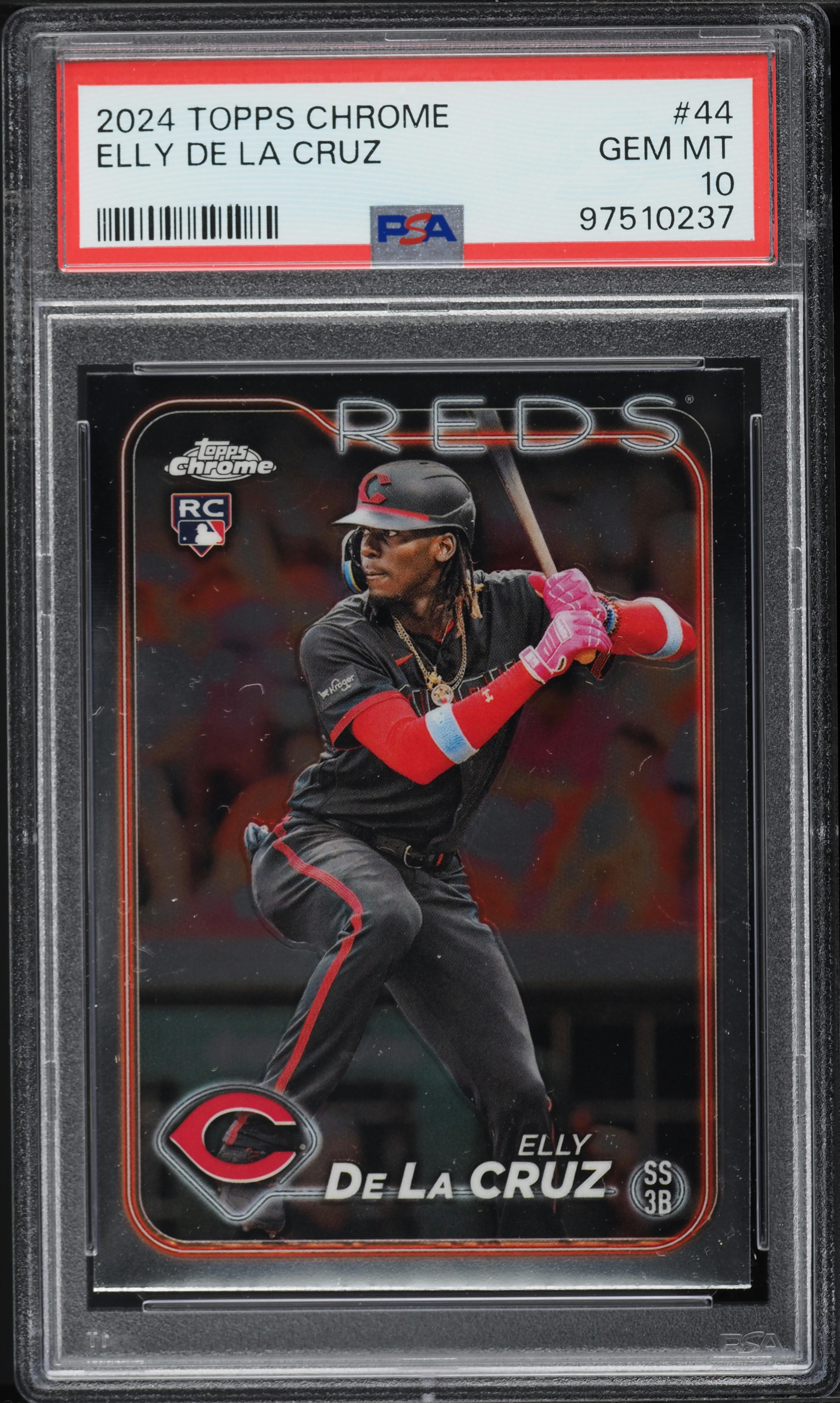 2024 Topps Chrome Elly De La Cruz ROOKIE #44 PSA 10 GEM MINT on