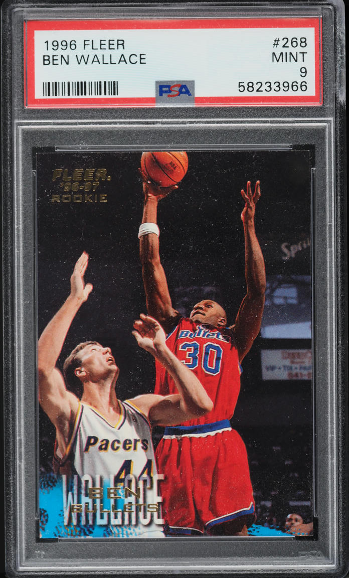 1996 Fleer Basketball Ben Wallace ROOKIE #268 PSA 9 MINT