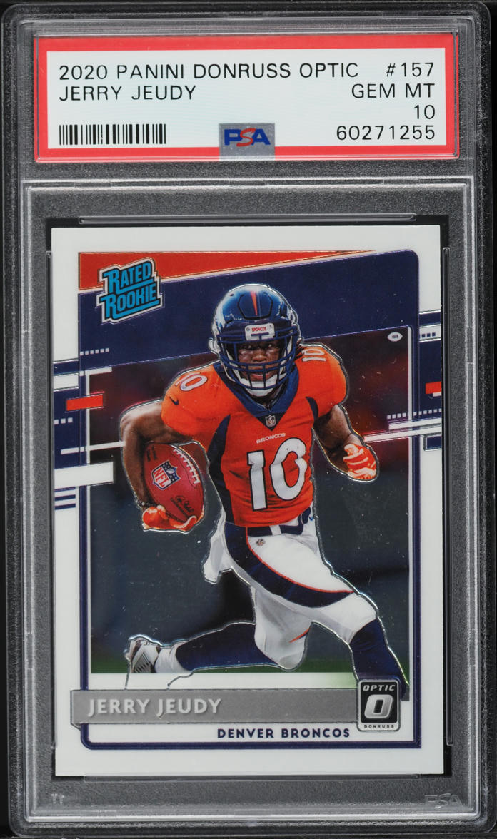 2020 Donruss Optic Jerry Jeudy ROOKIE #157 PSA 10 GEM MINT