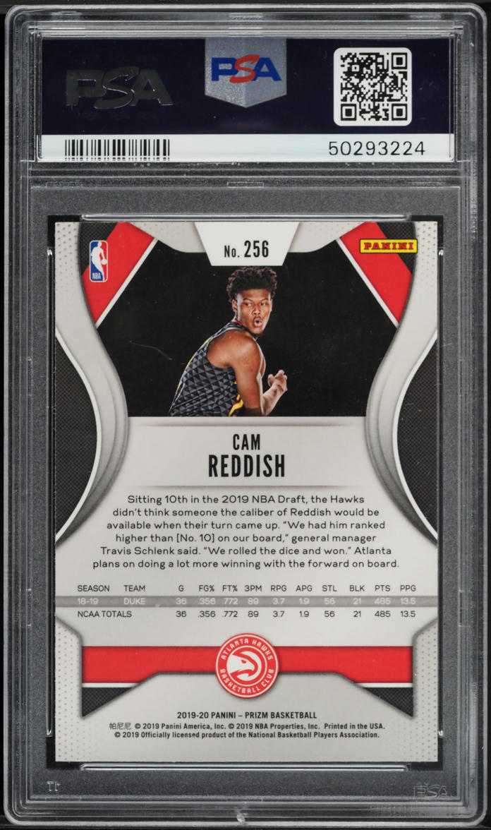 2019 Panini Prizm Variation Cam Reddish ROOKIE #256 PSA 9 MINT