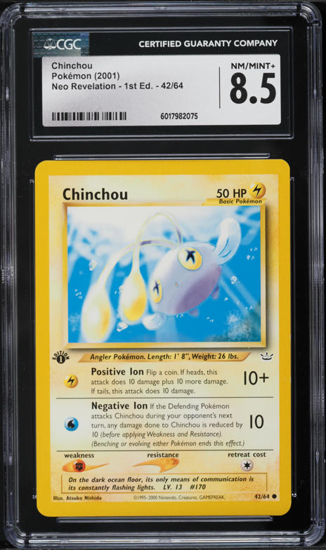 chinchou pokemon card 67/202 Sword and Shield Base Set Reverse Holo Common Kawaii Collector Lightning Lightning Electro Ball (10) Weakness Fighting 2 Resistance None None Retreat Cost Chinchou No. 170 Neo Genesis