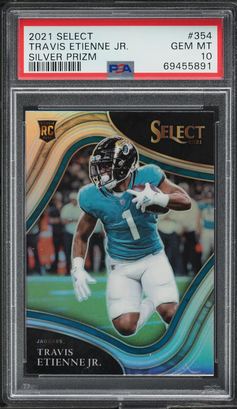 2021 Select Field Level Silver Prizm Travis Etienne Jr. #354 PSA