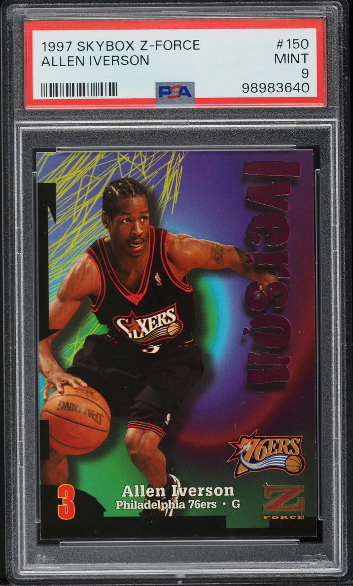 1997 Skybox Z-Force Allen Iverson #150 PSA 9 MINT