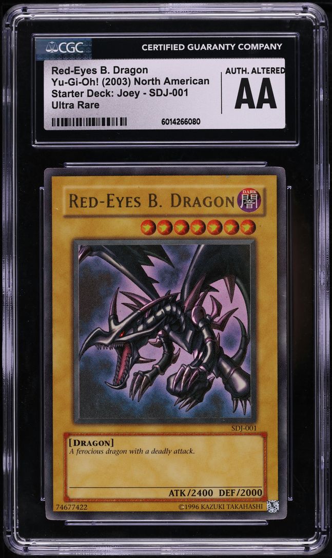 2003 Yu-Gi-Oh! Starter Deck Joey Red-Eyes Black Dragon #SDJ-001 CGC AUTH ALTERED on Fanatics Collect 2003 Yu-Gi-Oh! Starter Deck Joey Red-Eyes Black Dragon #SDJ-001 CGC AUTH ALTERED on Fanatics Collect