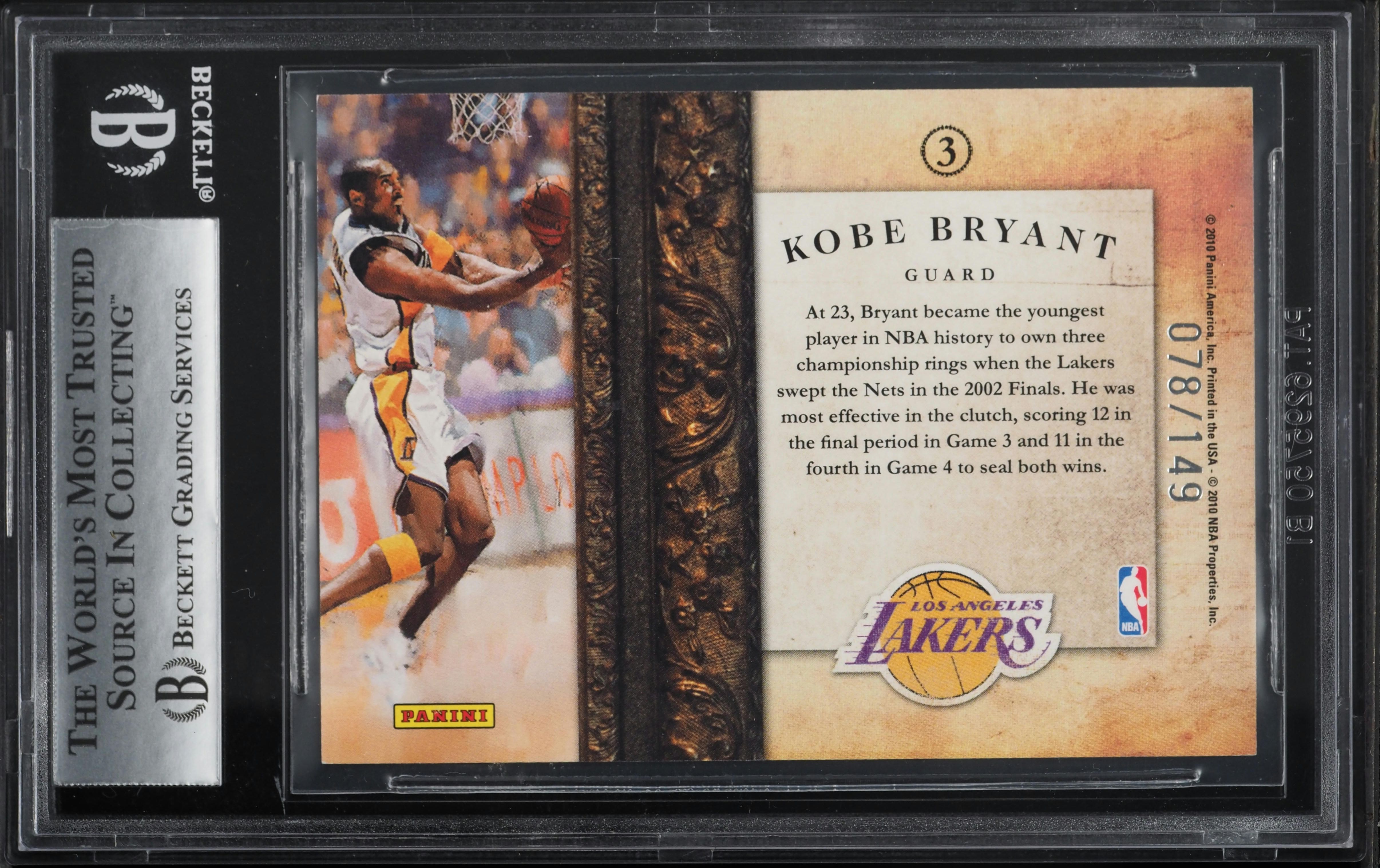 Kobe Bryant Lakers Los ⁄149 Angeles NBA Panini #149 Anthology 
