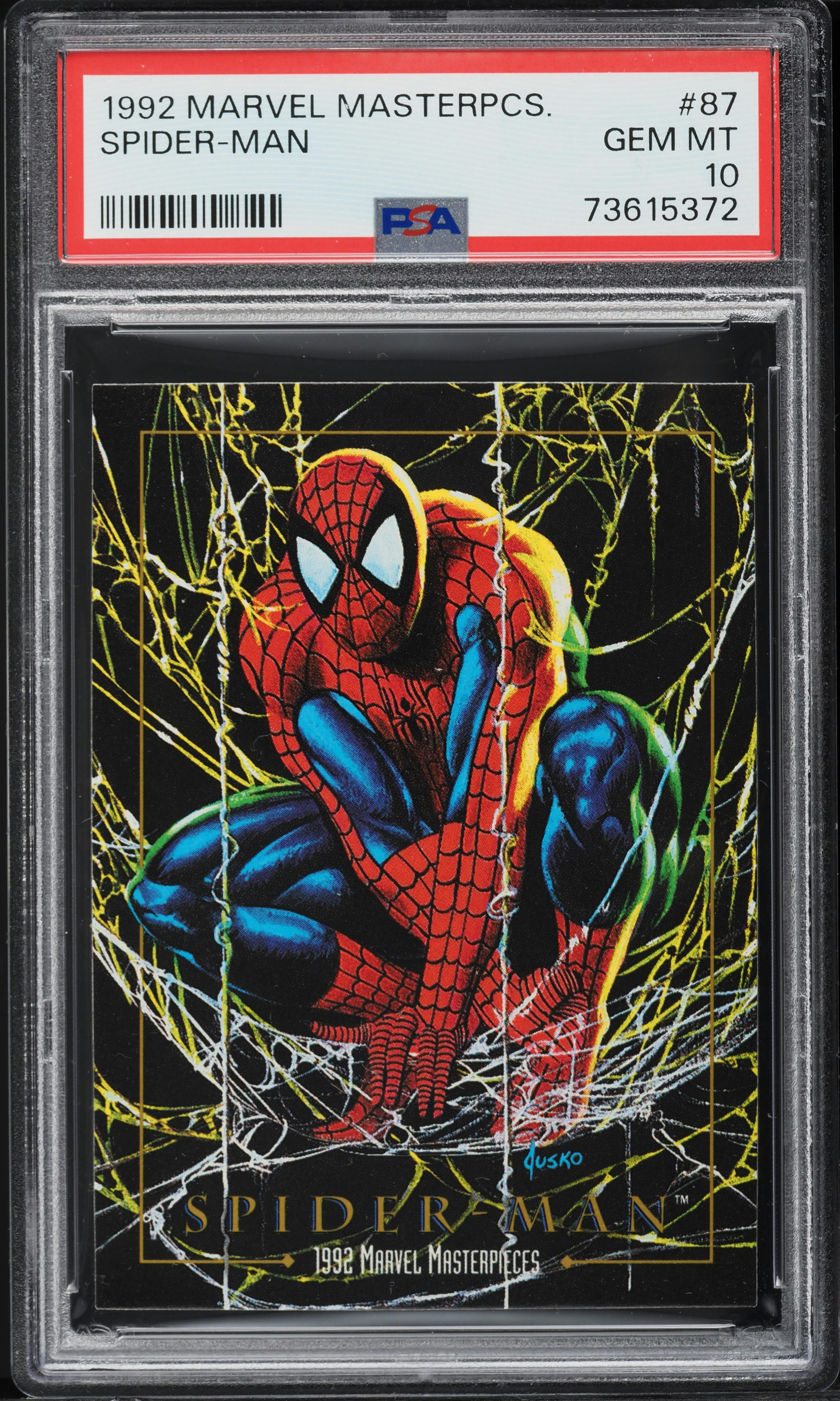 1992 Skybox Marvel Masterpieces Spider-Man #87 PSA 10 GEM MINT on