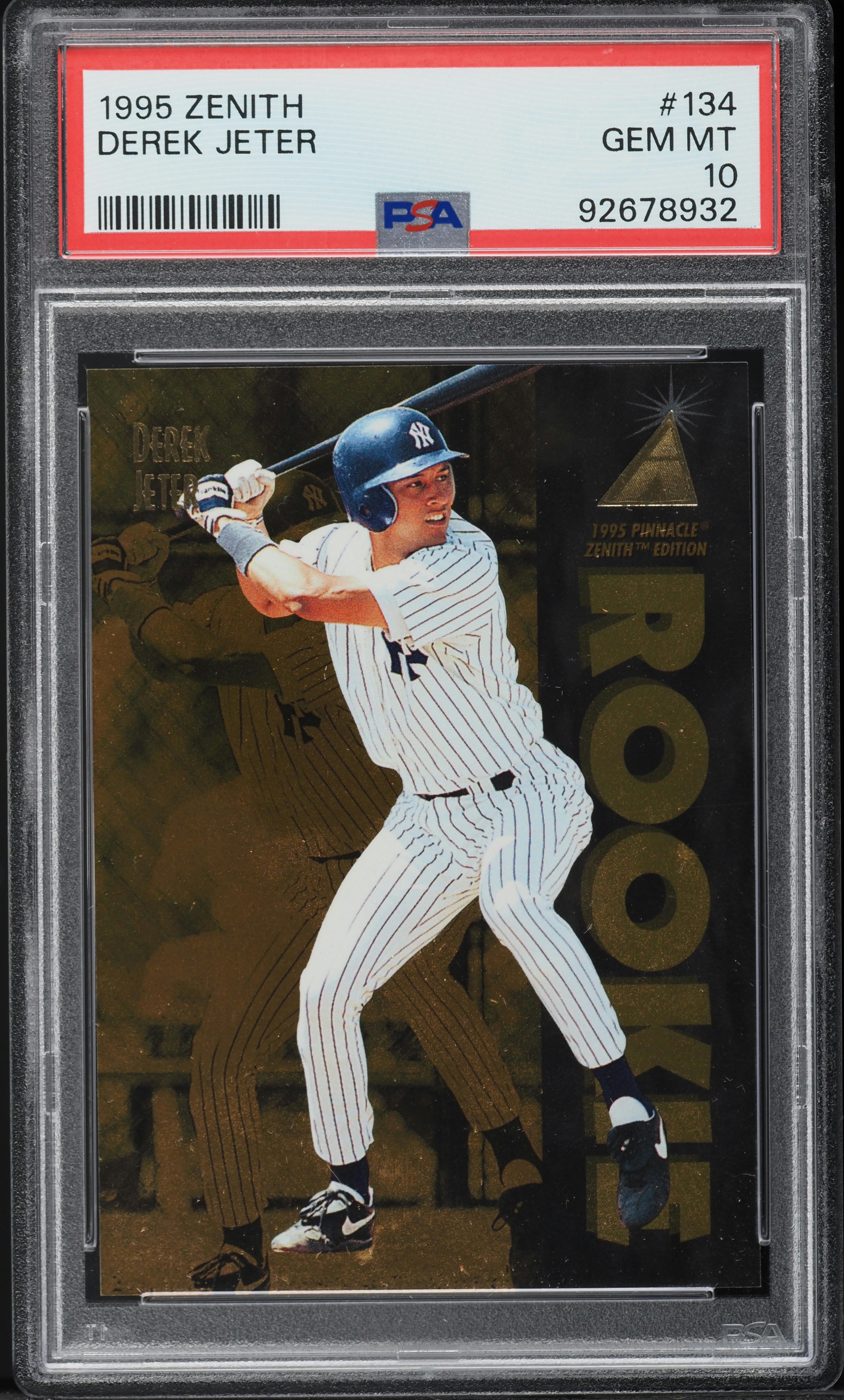 1995 Pinnacle Zenith Derek Jeter ROOKIE #134 PSA 10 GEM MINT on