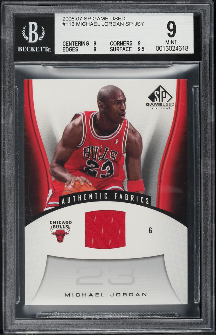 2006 SP Game Used Michael Jordan PATCH #113 BGS 9 MINT on Fanatics