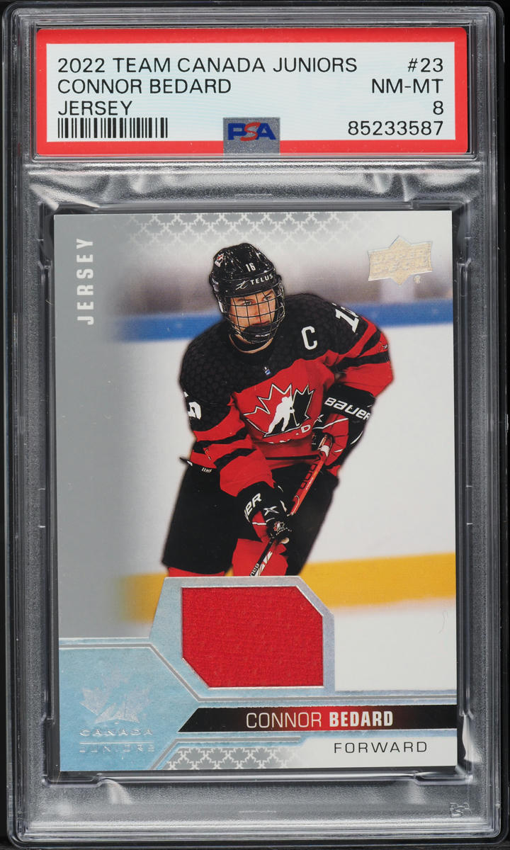 2022 Upper Deck Team Canada Juniors Connor Bedard ROOKIE PATCH #23 PSA 8 NM-MT