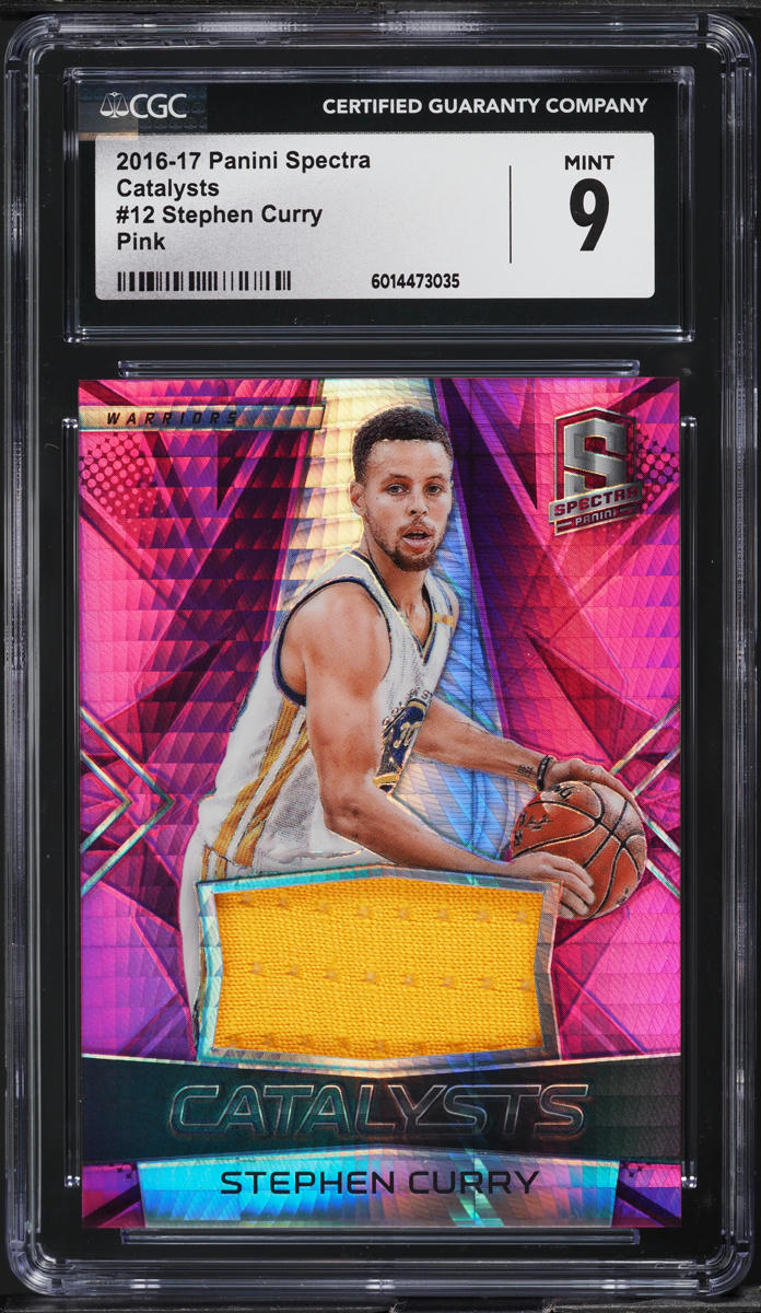 2016 Panini Spectra Catalysts Pink Stephen Curry PATCH /49 #12 CGC