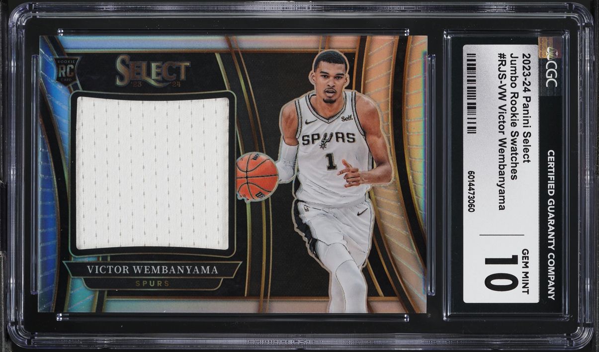 2023 Select Jumbo Victor Wembanyama ROOKIE PATCH #RJS-VW CGC 10 GEM MINT