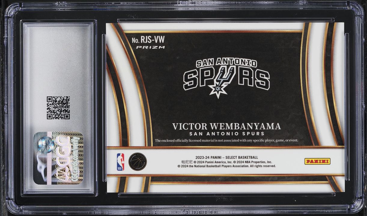 2023 Select Jumbo Victor Wembanyama ROOKIE PATCH #RJS-VW CGC 10 GEM MINT