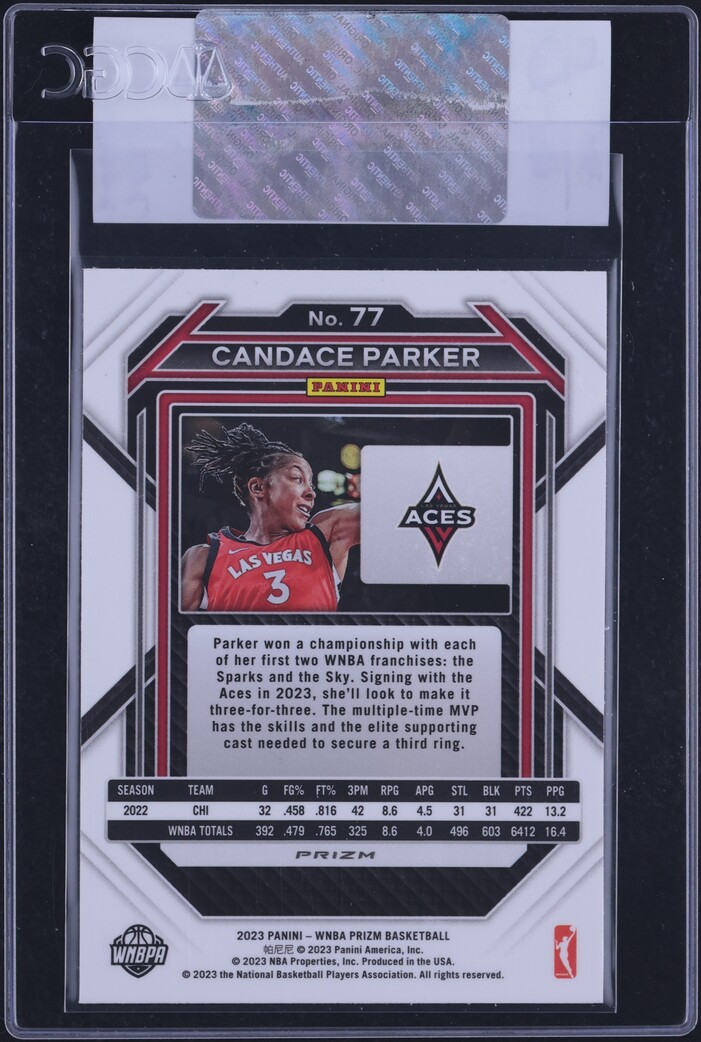 2023 Panini Prizm WNBA Hyper Candace Parker #77 CGC AUTH