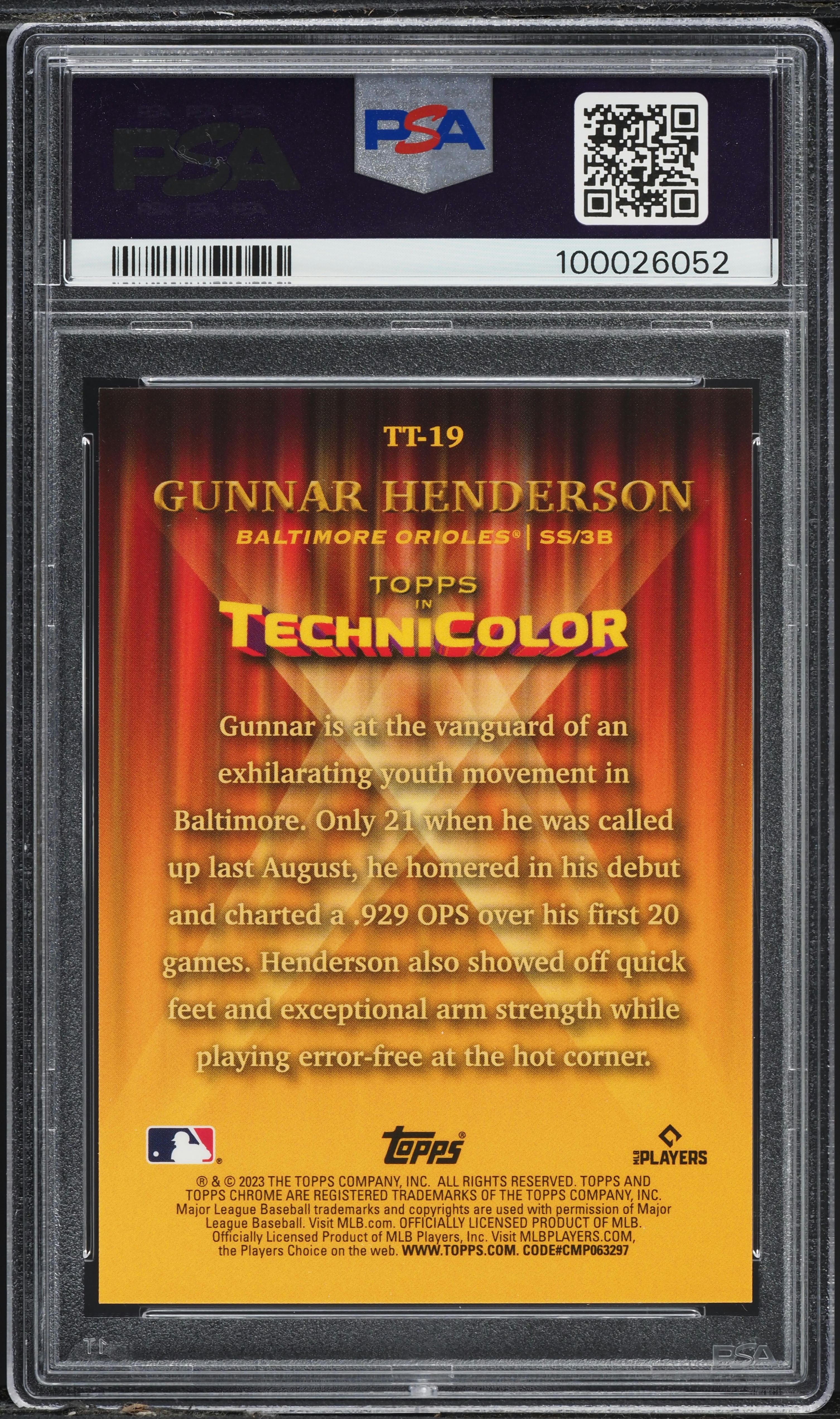2023 Topps Chrome Logofractor In Technicolor Red Gunnar Henderson
