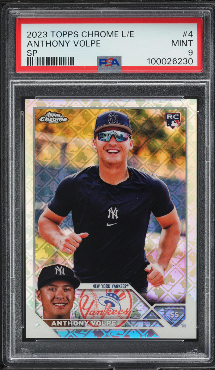 2023 Topps Chrome Logofractor Anthony Volpe SP ROOKIE #4 PSA 10 GEM MINT