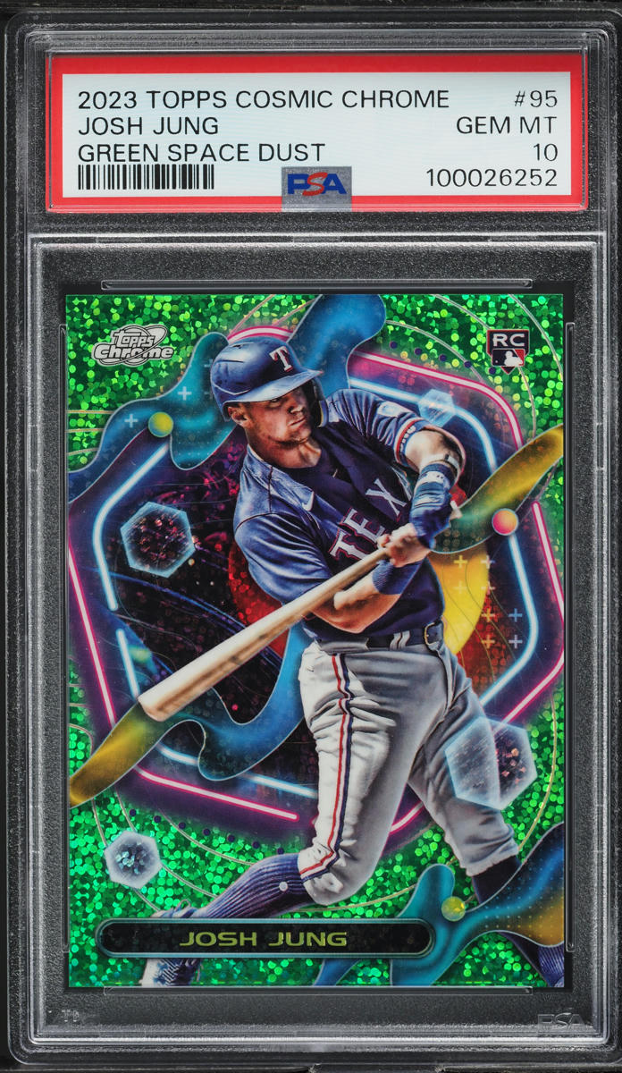2023 Topps Cosmic Chrome Green Space Dust Josh Jung ROOKIE /75 #95 PSA 10 GEM
