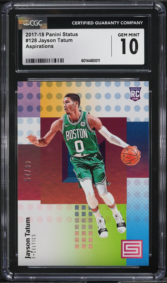 2017 Panini Status Aspirations Jayson Tatum ROOKIE /99 #128 CGC 10 GEM MINT