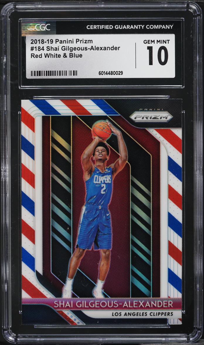 2018 Panini Prizm Red White Blue Shai Gilgeous-Alexander ROOKIE #184 CGC 10 GEM