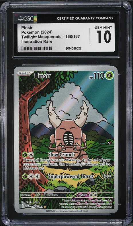 2024 Pokemon SV Twilight Masquerade Illustration Rare Pinsir #168 CGC 10 GEM