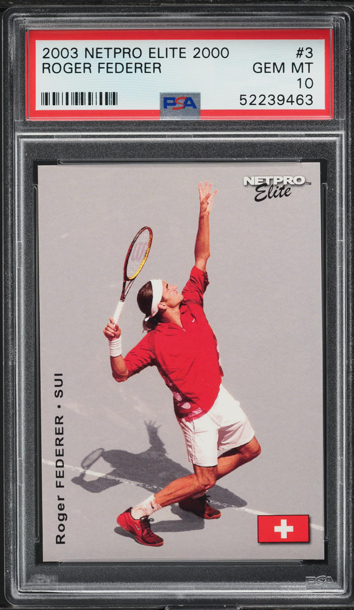 2003 Netpro Elite Tennis Roger Federer ROOKIE /2000 #3 PSA 10 GEM