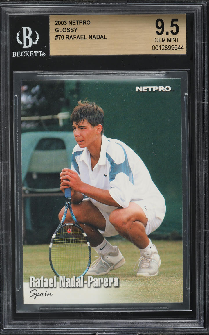 2003 Netpro Glossy Rafael Nadal ROOKIE #70 BGS 9.5 GEM MINT