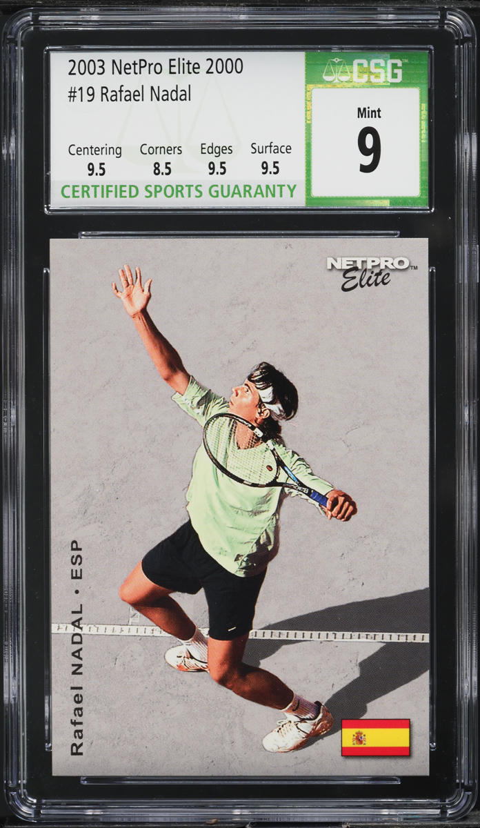 2003 Netpro Elite Rafael Nadal ROOKIE #19 CSG 9 MINT