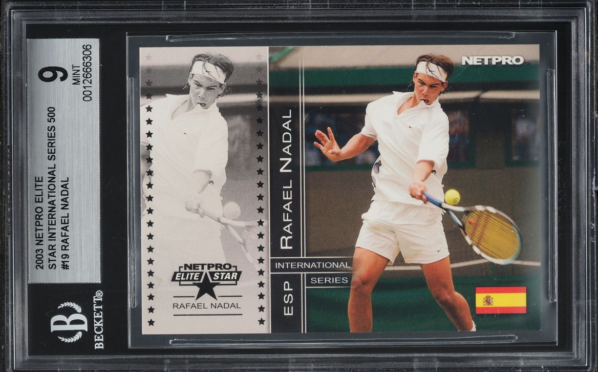 2003 Netpro Elite Star International Series Rafael Nadal ROOKIE /500 BGS 9 MINT