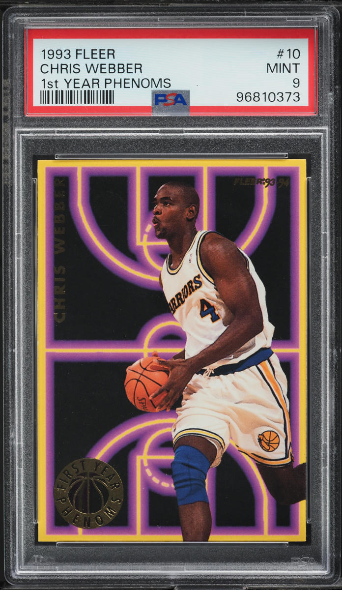 1993 Fleer 1st Year Phenoms Chris Webber ROOKIE #10 PSA 9 MINT
