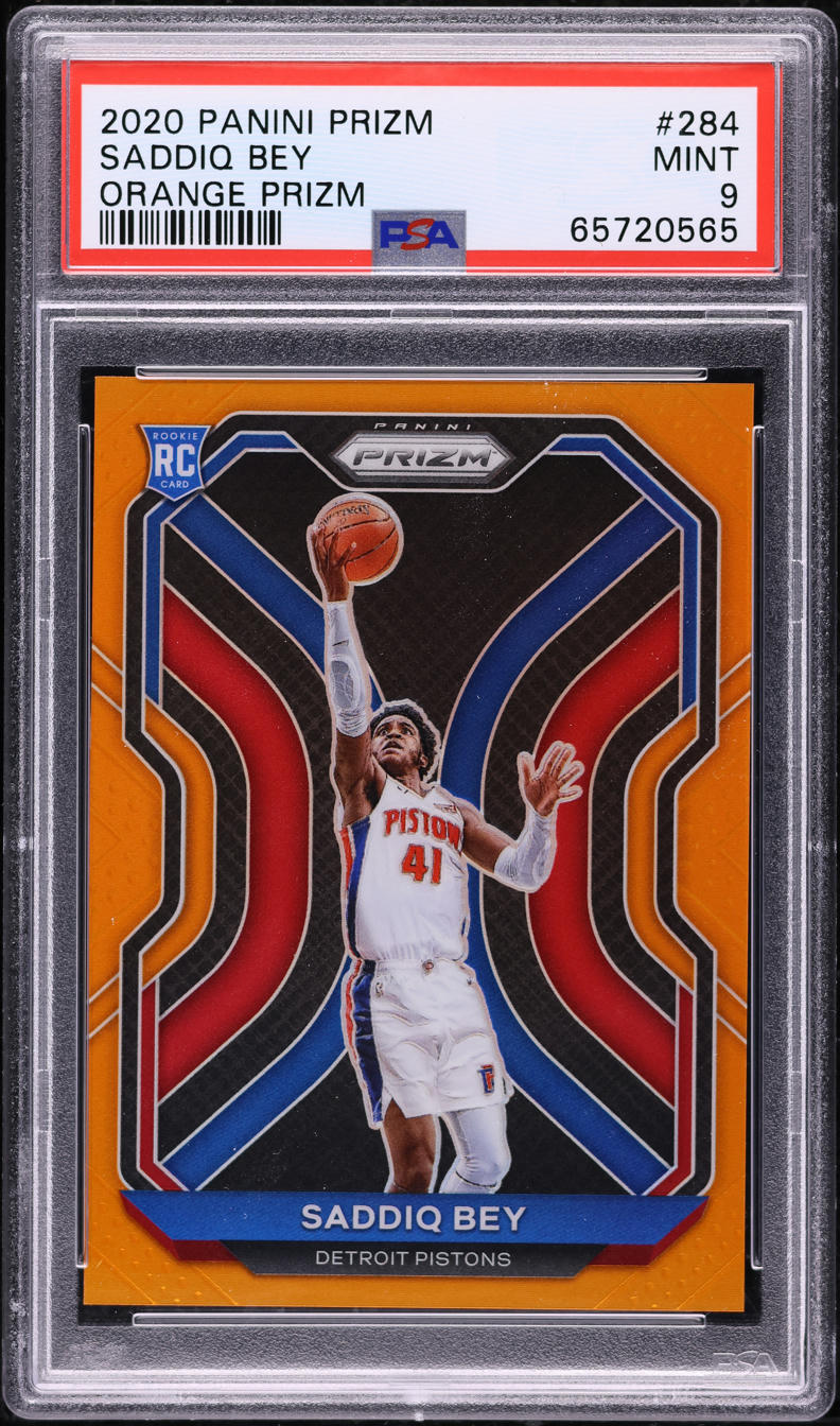 2020 Panini Prizm Orange Saddiq Bey ROOKIE /49 #284 PSA 9 MINT
