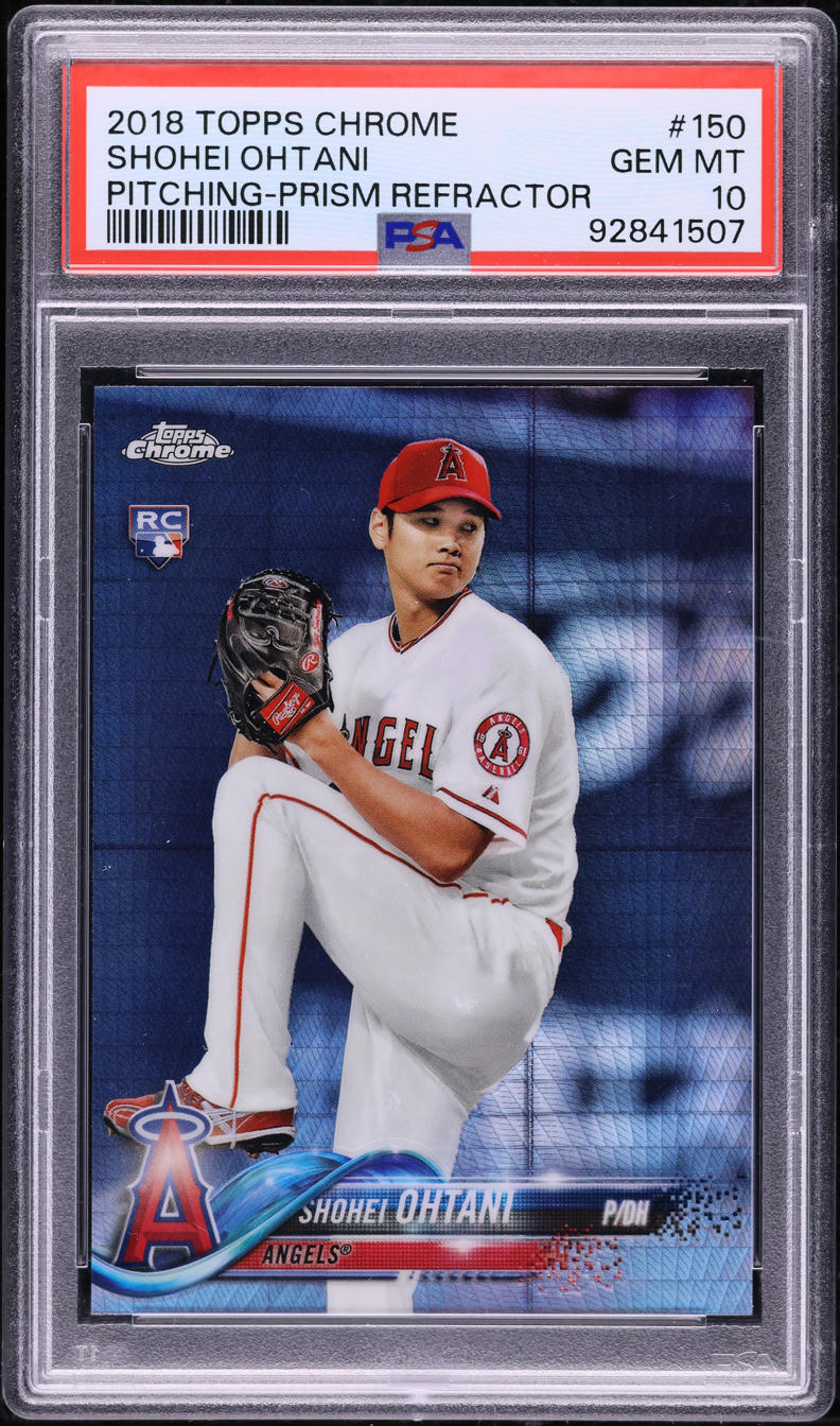 2018 Topps Chrome Prism Refractor Shohei Ohtani ROOKIE #150 PSA 10 GEM MINT
