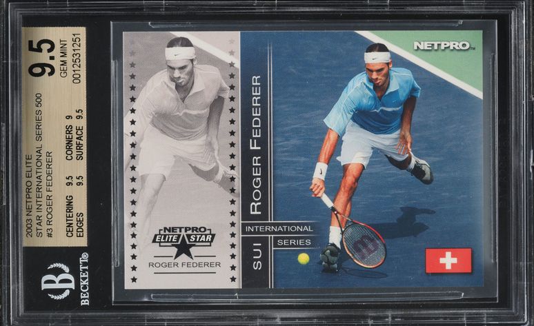 2003 Netpro Elite Glossy Roger Federer ROOKIE /100 #G3 PSA 10 GEM