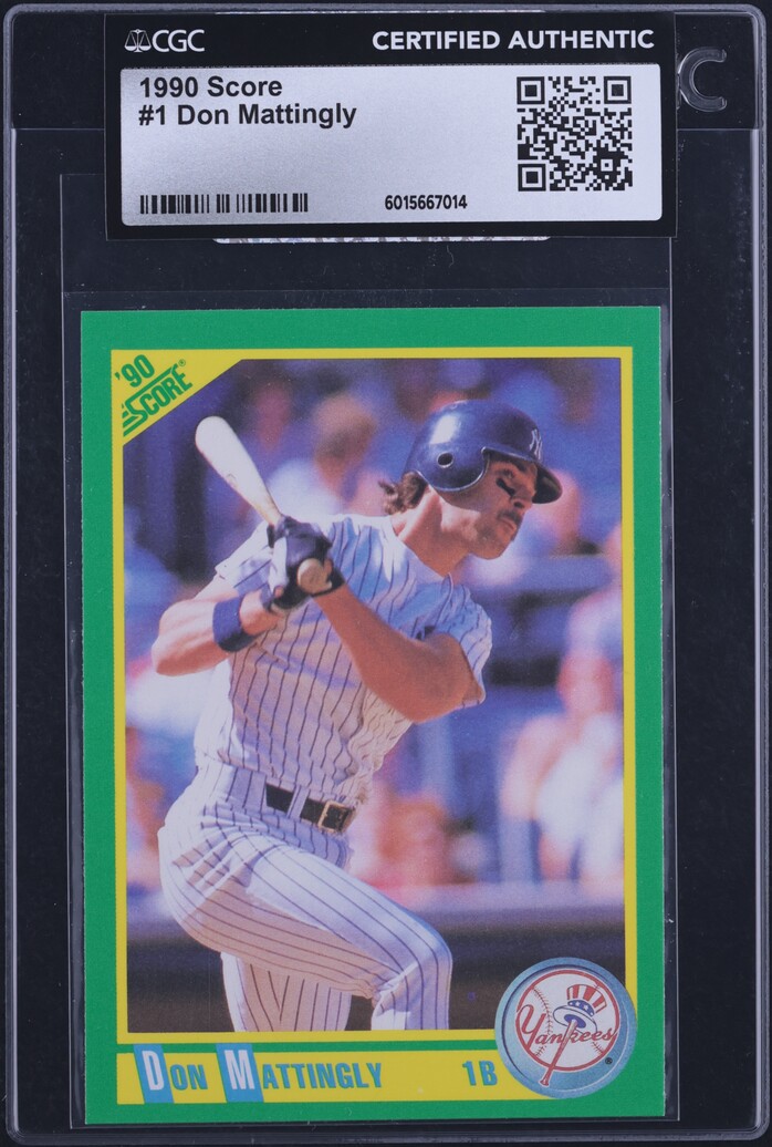 1990 Score Don Mattingly #1 CGC AUTH