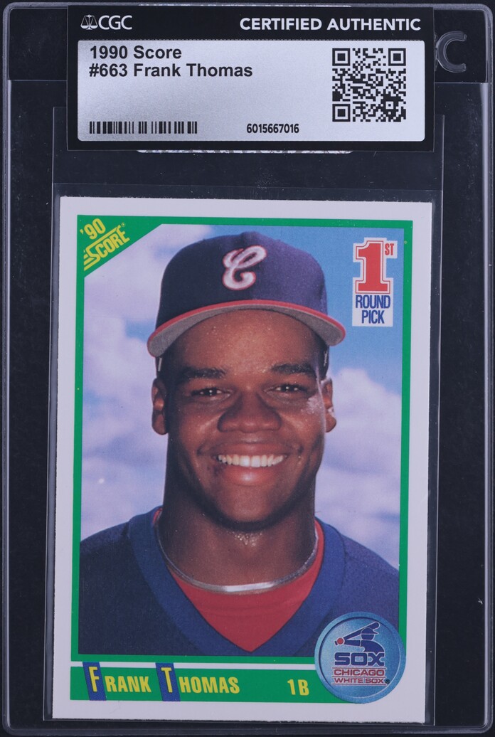 1990 Score Frank Thomas ROOKIE #663 CGC AUTH
