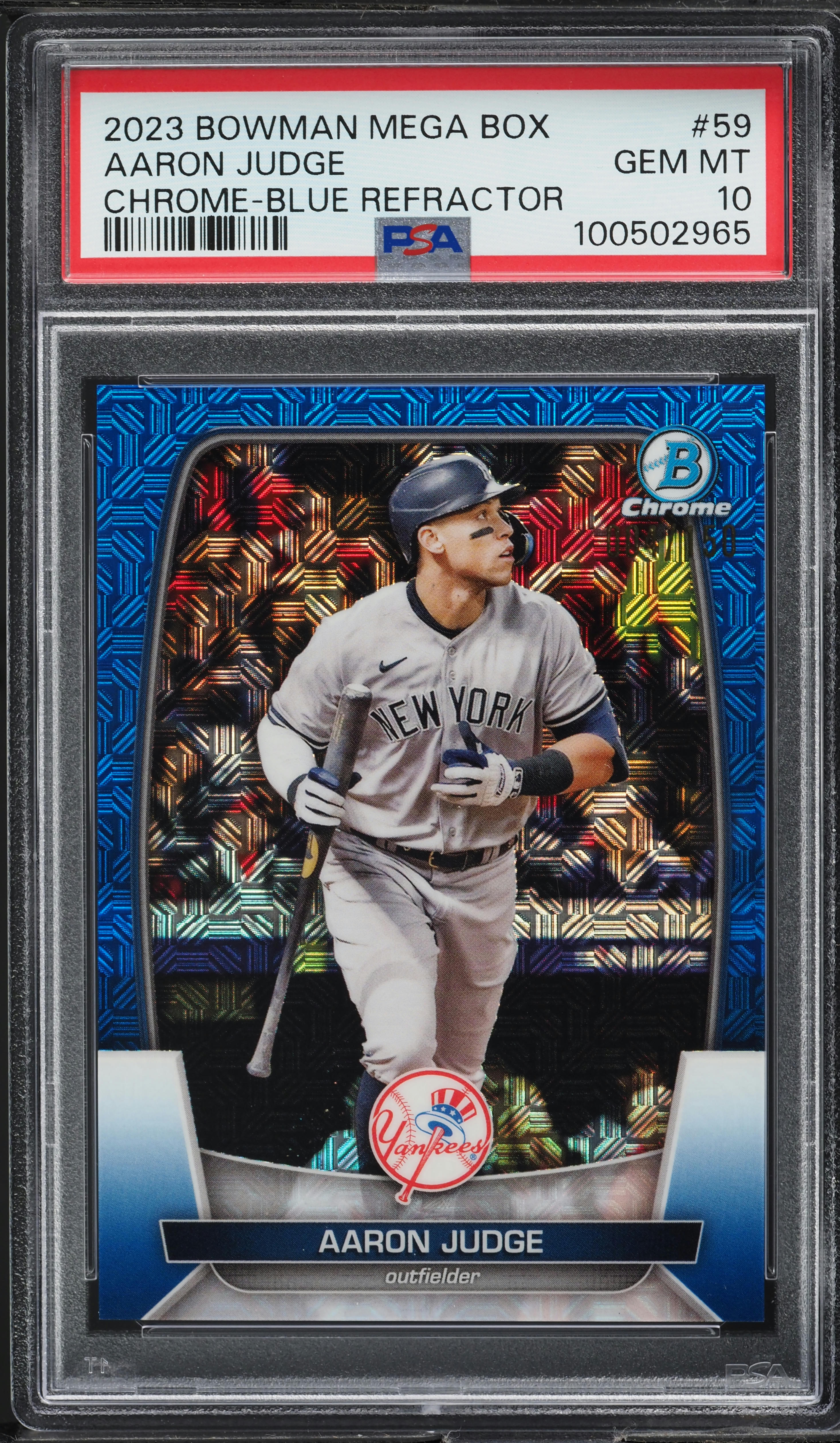 Aaron Judge New York Yankees 2025 Bowman Mega Box Chrome #99 PSA 10
