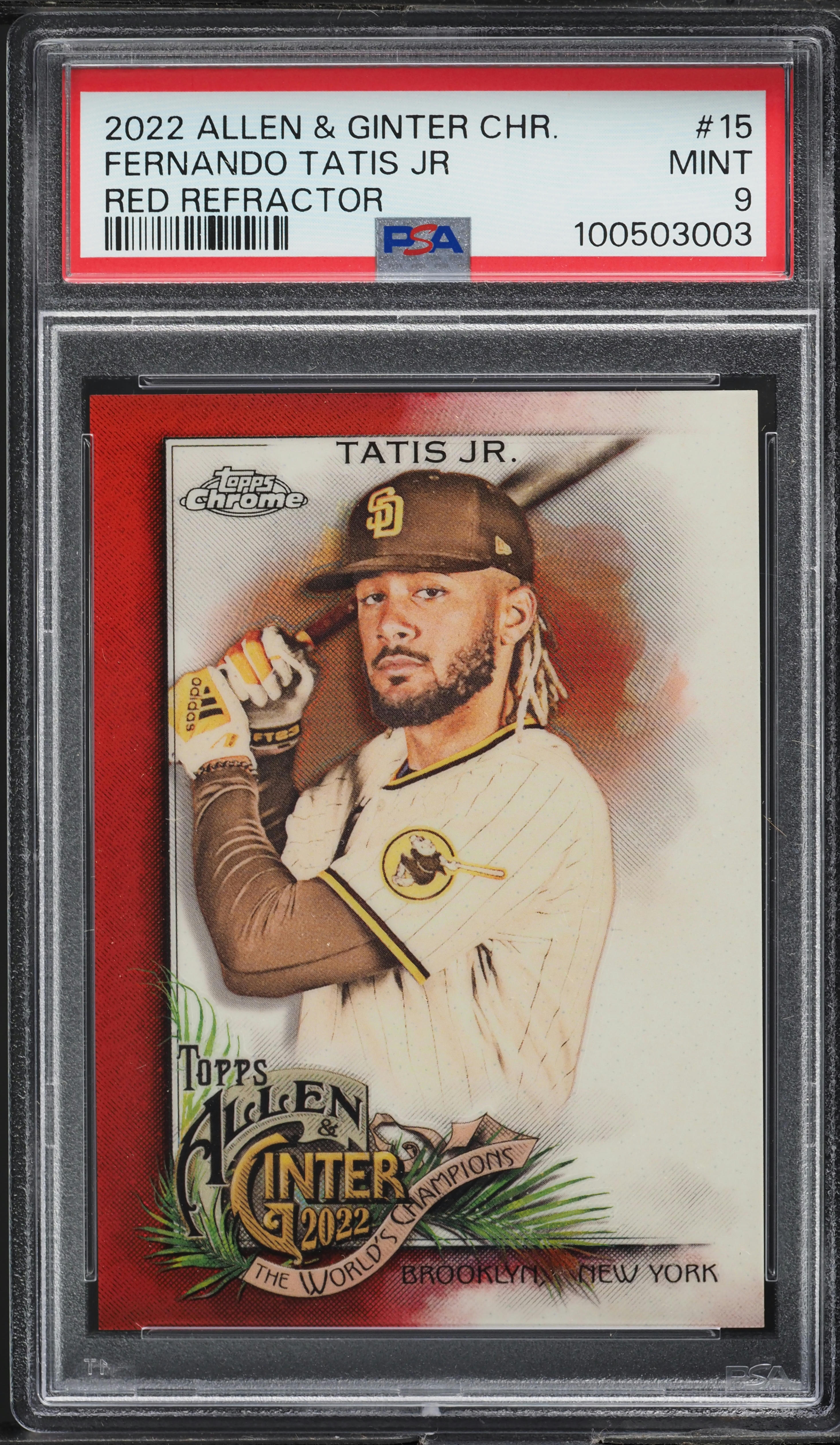 2022 Topps Allen & Ginter Chrome Red Refractor Fernando Tatis Jr