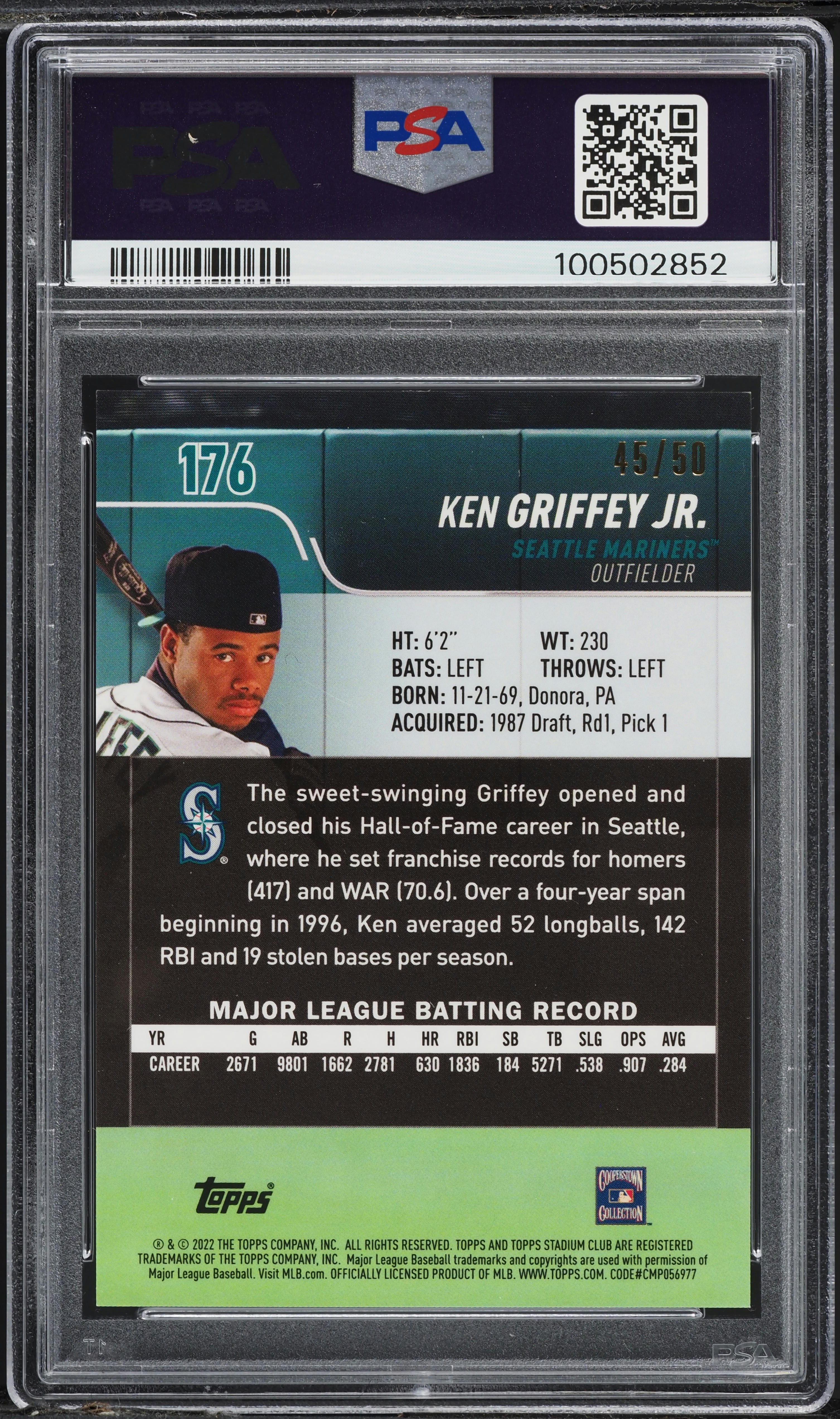 ケン グリフィー Jr Topps Stadium Club Gold 93 Topps Stadium Club Baseball Ken Griffey Jr Member's Choice Card